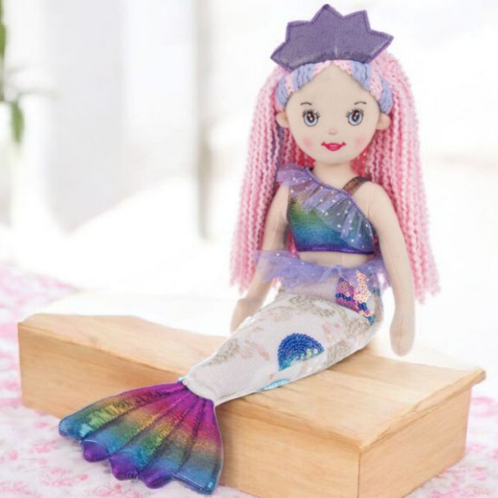 Colorful Mermaid Doll with Braided Hair Rain